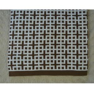 Dwell Studio for Target Baby Blanket Brown White Square Design Sweater Knit